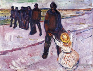 travailleur et de l’enfant 1908 Edvard Munch Peinture à l'huile